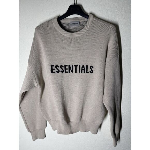 Fear of God Other - Fear Of God: FOG Essentials by Jerry Lorenzo x SSENSE Knit Sweater L Tan